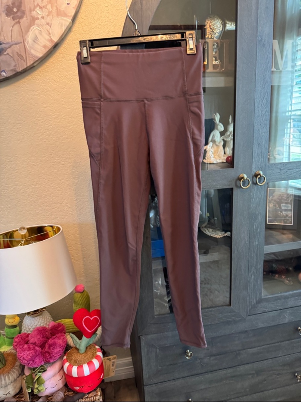 Kyodan Dusty Brown Seam Detail Leggings